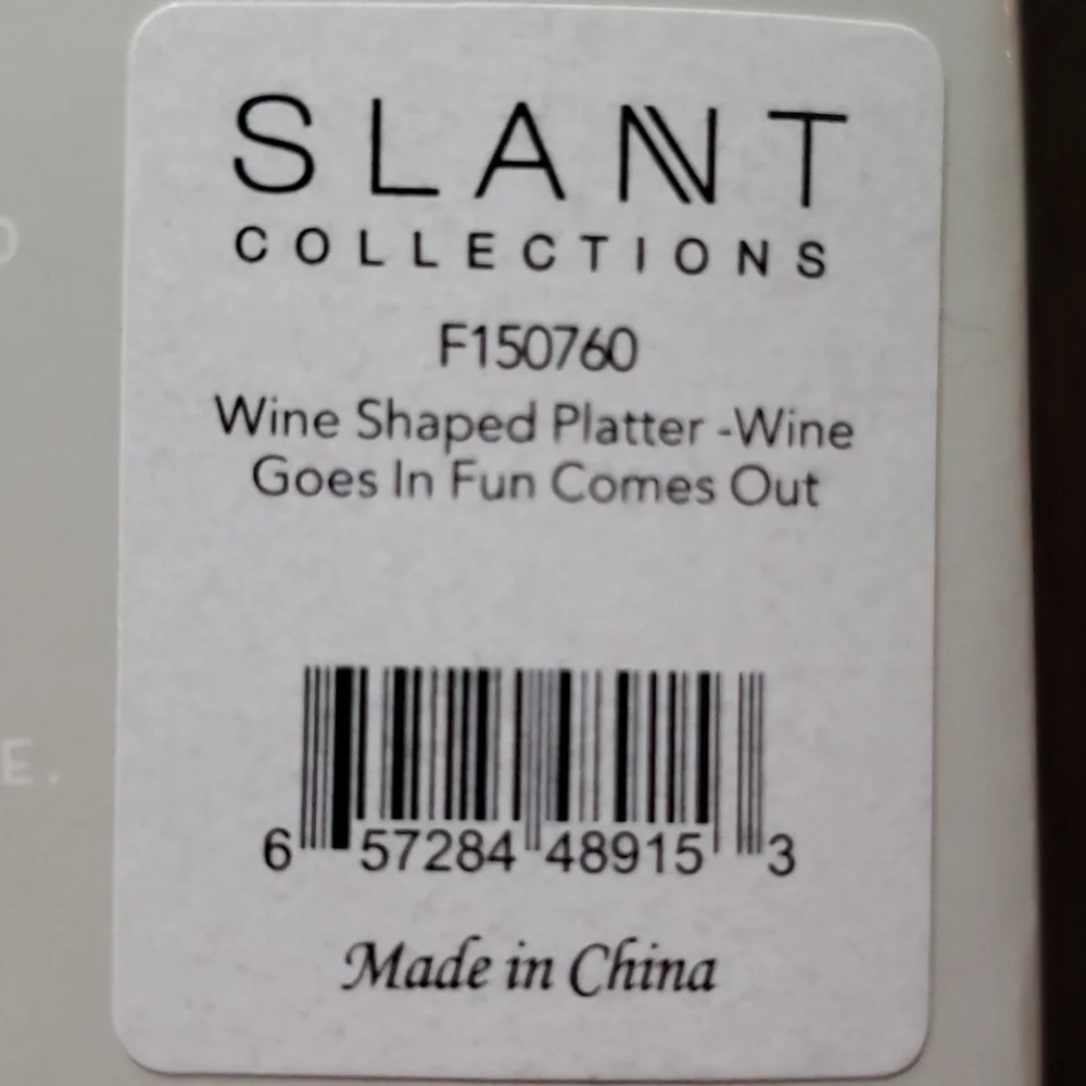 Appetizer Tray in Wine Bottle Shape- by Slant